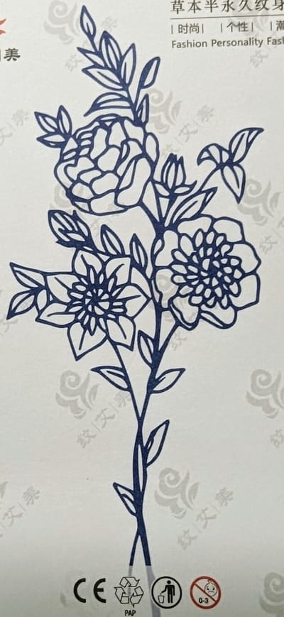 Semi-permanente tatoeage - Bijna original - Makkelijk in gebruik - Kool - Sexy - Waterbestendig - Mooie ontwerpen - Natuurlijk Veganistisch - Niet-toxisch – Duur tot 10 a 15 dagen - Door idereen te gebruiken.- A38