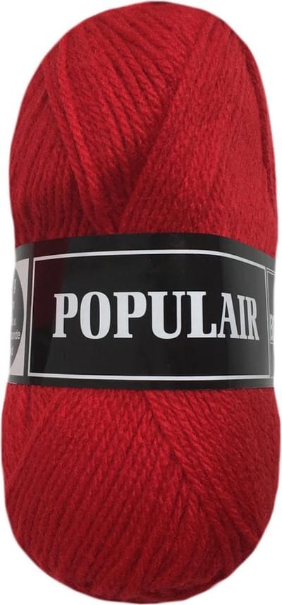 Beijer BV Populair acryl garen - rood (05) - naald 3,5 a 4 - 1 bol