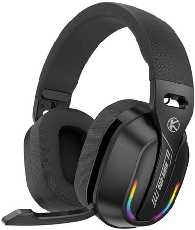 Ntech - Gaming Headset met Microfoon en RGB Light Zwart - koptelefoon draadloos - Draadloze Game Headset 2.4GHz, USB C Geschikt voor PS4, Xbox One, Xbox Series, PC en Nintendo Switch 2 - Bluetooth Gaming Headsets