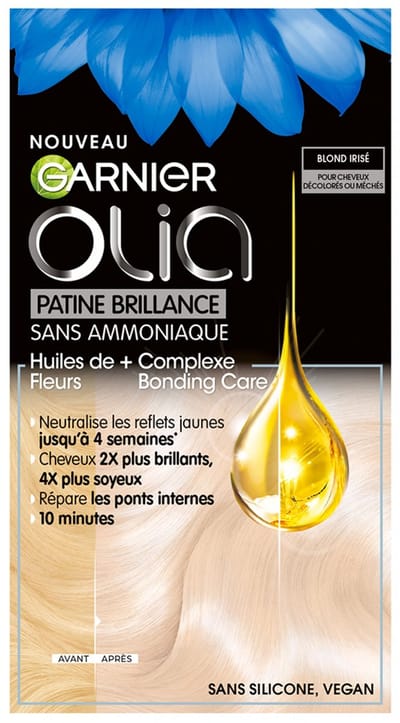 Garnier Olia Glanspatine Semi-Permanente Kleuring Zonder Ammoniak 174 ml (Kleuren : Iriserend Blond)