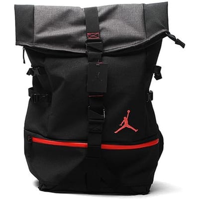 Jordan Urban Casual Sport Polyester Rugzak Unisex Rugzak Zwart Rood 606361-010 Black Red