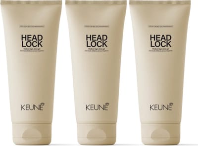 3 stuks - Keune - Head Lock - Medium High-Shine Gel 200 ml