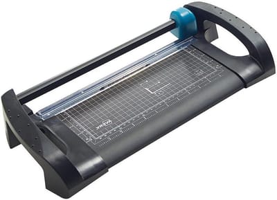 Papiersnijder Kantoor - Roterende Trimmer - Papier Snijden - Aluminium Constructie - 316 mm - Zwart/Blauwgroen