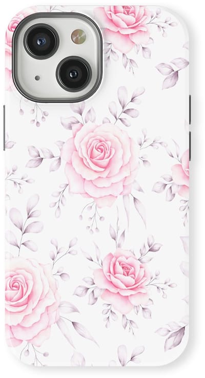 Bloemen Design Hoesje geschikt voor iPhone 13 Mini | Flower Print Tough Case met Mag | Shockproof | Bloemen Motief Backcover geschikt voor iPhone 13 Mini Rose Romance