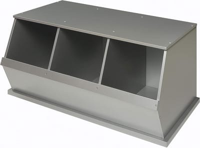 Speelgoed Opberger - Opbergkast Speelgoed - Kinderkamer Organiseren - Stapelbaar Ontwerp - 94x49x44 cm - Zilverkleurig