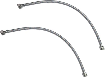 Allecto - Flexibele Aansluitslang Set van 2 - 500 mm - 1/2 inch - Perfect voor Kranen en Mengkranen - Rubber - Ideaal voor Badkamer en Keuken