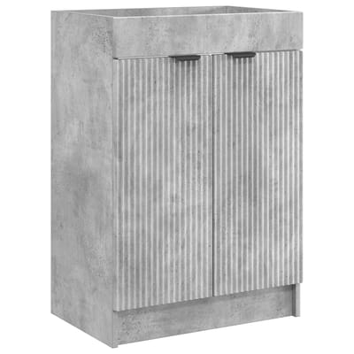 vidaXL - Badkamer - onder - Wastafel - Kast - Betongrijs - 56 - x - 37,5 - x - 81 - cm