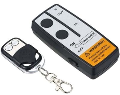 Draadloze lier afstandsbedieningsset, DC12V, 15 meter, inclusief 2 afstandsbedieningen met indicatielampjes, geschikt voor vrachtwagens, jeeps, ATV's en SUV's.