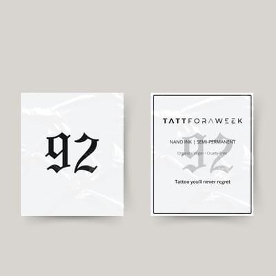 Tijdelijke tattoo 92 | Neptattoo volwassenen | Tijdelijke tattoo voor volwassenen | Temporary tattoo | Plaktattoos voor volwassenen | Neptattoos | Probeer zorgeloos een tattoo | tattforaweek
