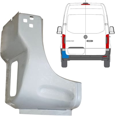 Reparatiepaneel achter hoek voor Mercedes Sprinter 2018- / Links