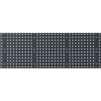 Bodempaneel Perfo 1300, gatgrootte 9,2 x 9,2 mm, B 1300 x D 13 x H 457 mm, plaatstaal met poedercoating, antracietgrijs RAL 7016