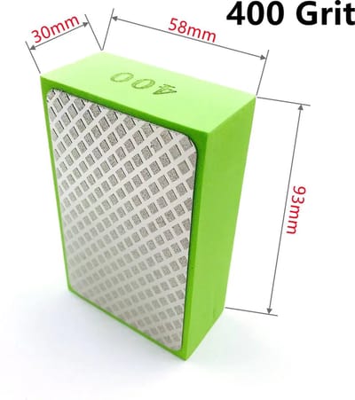 WiseGoods Premium Diamant Polijst Blok - Polijstschijven - Schuurblok Steen / Marmer / Keramiek - Schuurspons - Schuurpapier 400