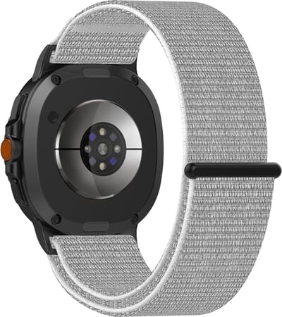 YONO Bandje geschikt voor Samsung Galaxy Watch 8 - 40/44mm - Classic - Nylon - Lichtgrijs