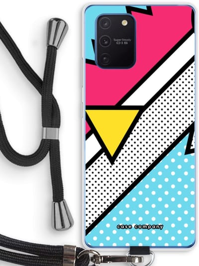 Case Company® - Hoesje met koord geschikt voor Samsung Galaxy Note 10 Lite hoesje met Koord - Pop Art #3 - Telefoonhoesje met Zwart Koord - Bescherming aan alle Kanten en Over de Schermrand