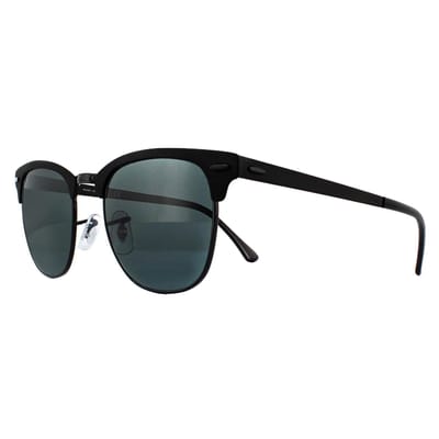 Ray-Ban Zonnebril Clubmaster Metal RB3716 186/R5 Mat Zwart Grijs