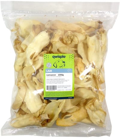 Qwisple Lamsoren - Gedroogde Natuurlijke Hondensnacks - 1000 gr