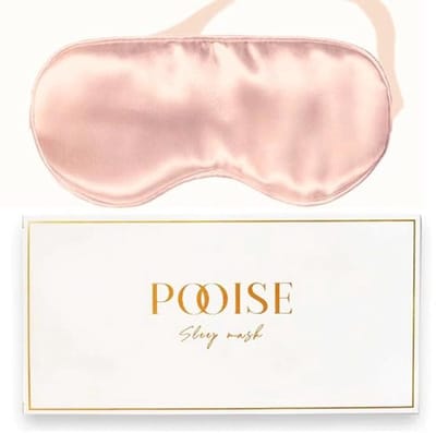 Zacht Slaapmasker - Veganistische Zijde - Anti-Aging en Anti-Slaaprimpels - Verstelbare Band - 100% Lichtblokkering - Reisoogmasker - Cadeau-idee voor Vrouwen (Roze)