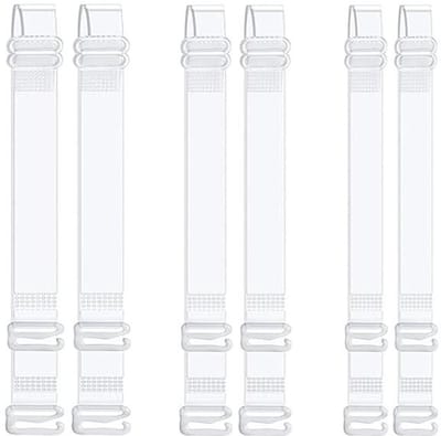 BH-bandjes - 3 Paar - Onzichtbare bandjes - TPU - 3 Maten - Verstelbaar - BH straps - Ondergoedriemen - Antislip bandjes - Ondergoedaccessoires - Geschikt voor tanktops, slipjurken, tube tops en jurken - 40cm - Transparant