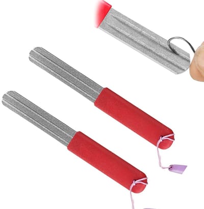 Allecto - Dart Sharpener - Dubbelzijdige Slijpsteen - Ideaal voor vissen - 2 Stuks - Verhoog je werpprecisie - Stevig en duurzaam - Geschikt voor e...