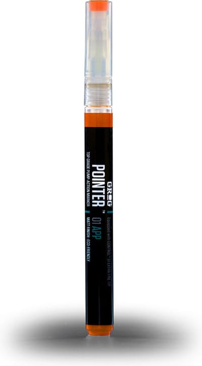 Grog Pointer 01 APP - Verfstift - Acrylverf op waterbasis - Extra fijne punt van 1mm - Brick Red