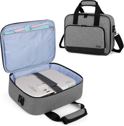 Projector Reistas - Beschermtas Opberger - Veilig Transport - Veelzijdig Organiseren - 34 x 27 x 11 cm - Grijs