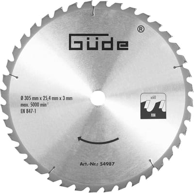 Hardmetalen Zaagblad voor Houtbewerking 305 x 25,4 mm met 60 Tanden