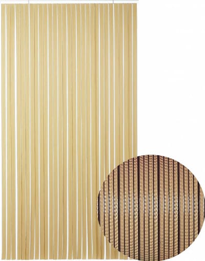 DEGOR - vliegengordijn/deurgordijn - lamellen bruin/beige -90x220cm