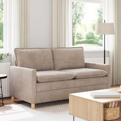 vidaXL - Bank - Beige - 156 - x - 81 - x - 87,5 - cm - Polyester