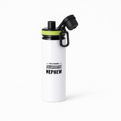 Hacebo® - I am a freaking awesome nephew waterfles met draaidop groen - Neef - de meest geweldigste neef - verjaardagscadeau - verjaardag - cadeau - cadeautje voor neef - neef artikelen - kado - geschenk - gift - water fles - 850ML