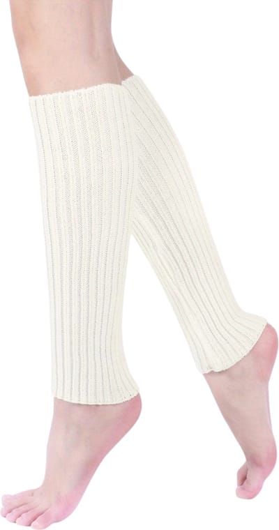 Nivard Beenwarmers - Dames - Overknee - Ballet - Wol - Kniekousen - Leg Warmers - Warm - Party - Wit
