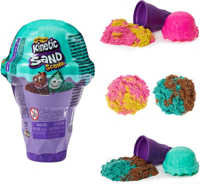 Kinetic Sand - Ijshoorntjeshouder met speelzand - 113 g origineel Kinetic Sand - stijlen kunnen variëren