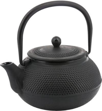 Kinghoff Theepot Gietijzer - 0,85l - met filter - zwart