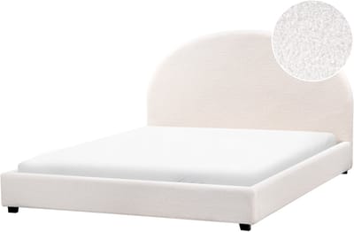 VAUCLUSE - Tweepersoonsbed - Gebroken wit - 160 x 200 cm - Bouclé