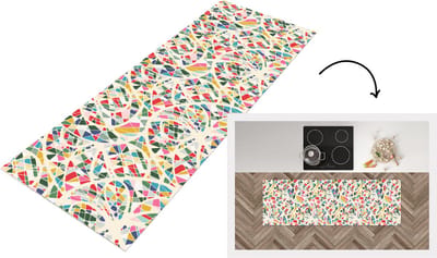 Keukenloper - Loper keuken - Mozaïek - Abstract - Patroon - 150x50 cm - Keukenloper vinyl