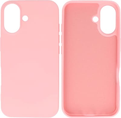 Hoesje Geschikt voor iPhone 16 - Fashion Telefoonhoesje Backcover - Siliconen Hoesje - Roze