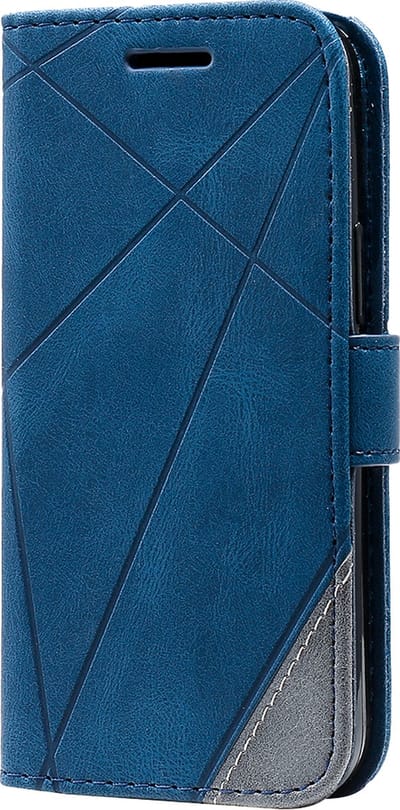Hoesje geschikt voor iPhone 15 - Bookcase - Pasjeshouder - Portemonnee - Patroon - Kunstleer - Blauw