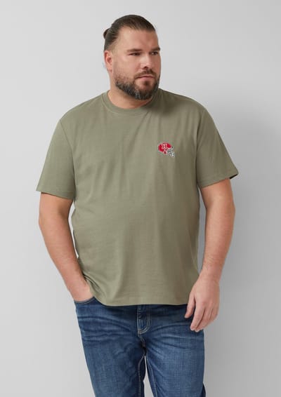 s.Oliver - male - Zwaar jersey T-shirt in een moderne pasvorm met college artwork