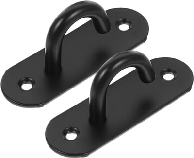 Muurankers Set - Ophanghaken - Kracht Training - Roestvrij Staal - 10 x 4.4 x 3.3 cm - Zwart