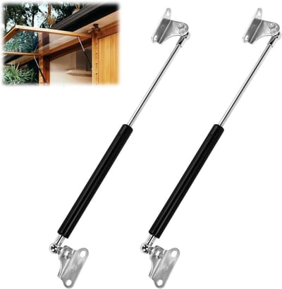 Set van 2 Gasdrukdempers 50 cm 450 N L Type Hydraulische Gasveer voor Trailers, Deuren en Zware Apparatuur