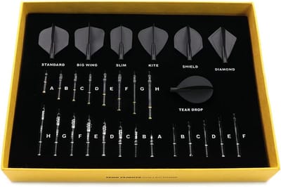 Dart Vlucht Collectie - Vlieg Systeem - Dart Spel Verbeteren - Telescopisch Draaibaar - 21 Delen - Diverse Kleuren