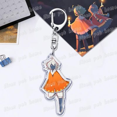 Porte-clés Mignon Dessin Animé Anime Ciel Enfants pour Accessoires Sac Porte-clés Anneau Bijoux Cadeaux Fans Kawaii Jeu Lumière Porte-clés Llaveros black
