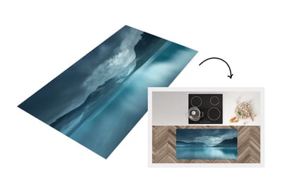Keukenloper - Loper keuken - Zee - Noorwegen - Blauw - 120x60 cm - Keukenloper vinyl