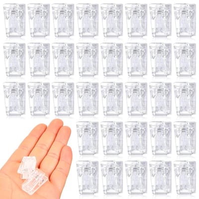Daity 50 stuks - Kleine transparante clips - transparante fotoklemmen - lichtgewicht ontwerp - geschikt voor het ophangen van foto's - papieren en kleine decoraties