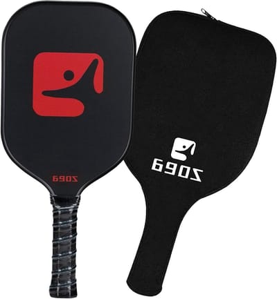 Pickleball Paddle - Grafiet Racket - Buiten Sporten - Koolstofvezel Oppervlak - 42 cm - Zwart
