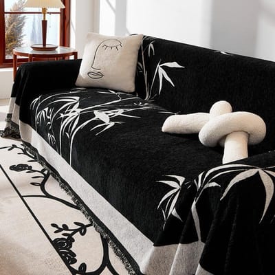Modern Licht Luxe Moon Ying Bamboe Charm Sofa Handdoek Chenille Dubbelzijdig Beschikbaar Sofa Kussenhoes Anti-Kras Deken 180*150cm
