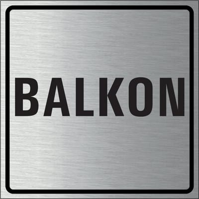 Balkon bordje, geborsteld aluminium 150 x 150 mm