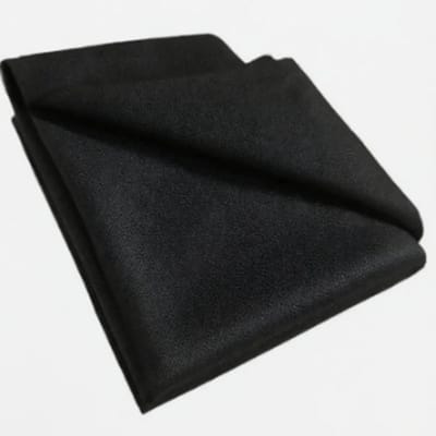 Strijkzool doek voor textielbescherming 3 meter zwart