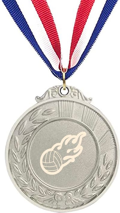 Akyol - volleybal medaille zilverkleuring - Volleybal - volleyballers - leuk kado voor iemand die van volleybal houd