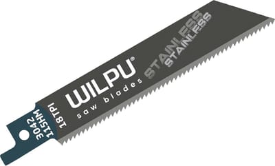 Reciprozaagblad Wilpu 3042/115 HM - Geschikt voor RVS platen en profielen - Bosch S518EHM (set van 2)