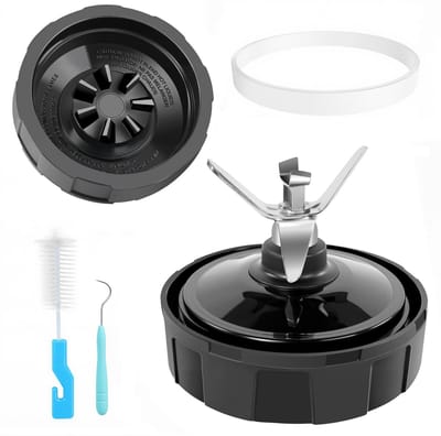 1-Pack 7 Vinnen Blender Blade Vervanging, Extractor Blade Montage Compatibel met Ninja Auto iQ BL480 BL482 BL642 BL682 NN102, Ninja Blender Vervangende Onderdelen met afdichtring, haak